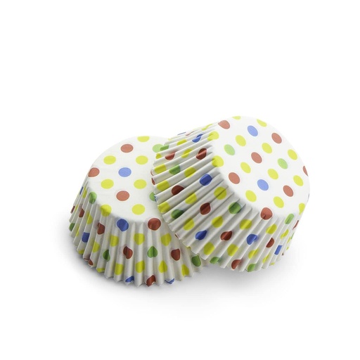 [SWK1141] Capsulas para cupcake lunares colores 50ud PASTKOLOR