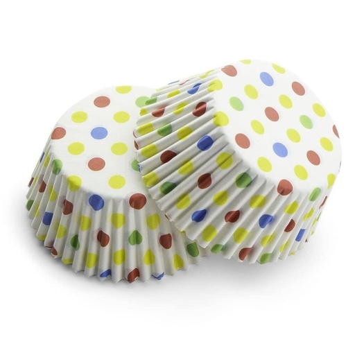 [SWK1141] Capsulas para cupcake lunares colores 50ud PASTKOLOR