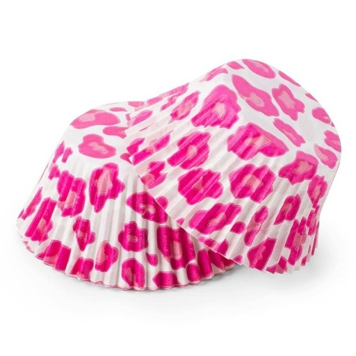 [SWK1001] Capsulas para cupcake leopardo rosa 30ud PASTKOLOR