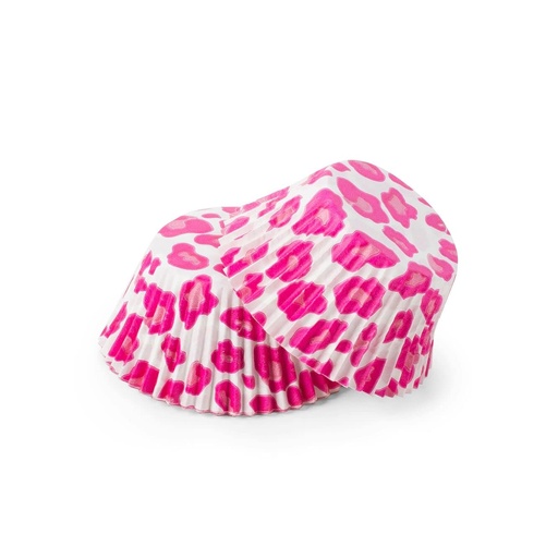 [SWK1001] Capsulas para cupcake leopardo rosa 30ud PASTKOLOR