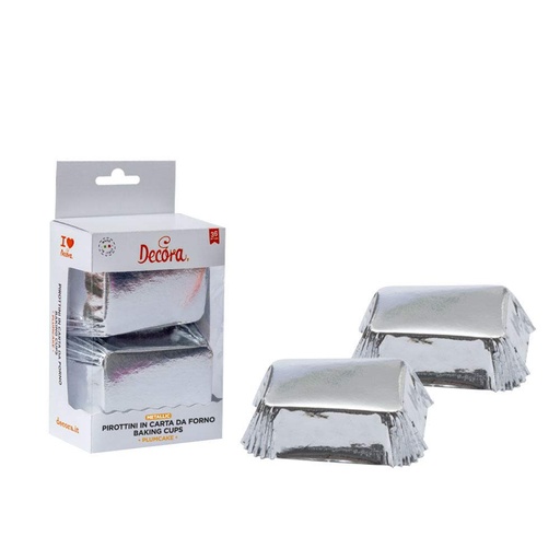 [0339889] Cápsulas mini cake plata 20uds DECORA
