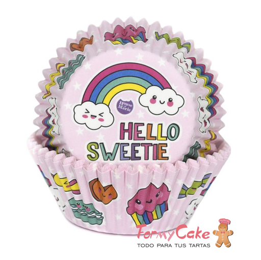[HM7830] Cápsulas arcoiris rosa 50ud house of MARIE