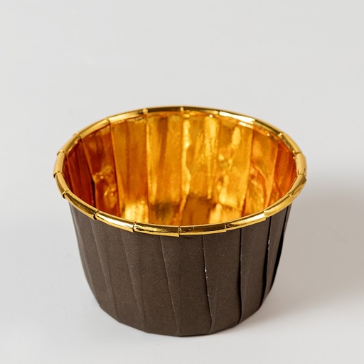 [P080500] Cápsulas fiesta marrón-oro 50ud Pastry Colours