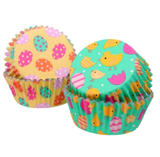[EA24BC006] Cápsulas aluminio pollitos pascua 60ud PME