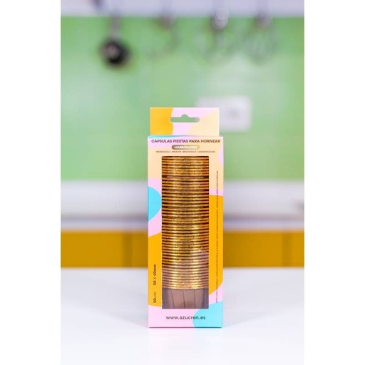 [AZ01558] Cápsulas rigidas marrón-oro 50ud AZUCREN