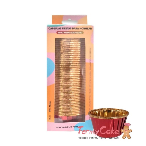[AZ01685] Cápsulas rigidas roja-oro 50ud AZUCREN