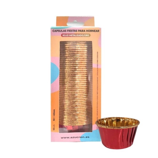 [AZ01685] Cápsulas rigidas roja-oro 50ud AZUCREN