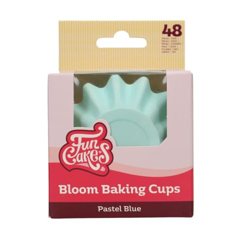 [F84430] Cápsulas para hornear bloom azul claro 48ud. FUNCAKES