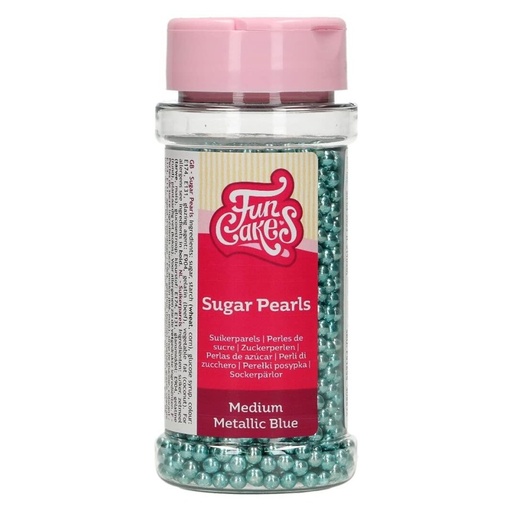 [F51655] Perlas azules metalizadas 80gr FUNCAKES