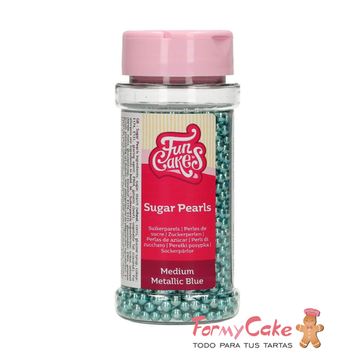 [F51655] Perlas azules metalizadas 80gr FUNCAKES