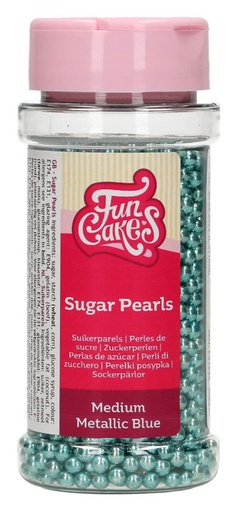 [F51655] Perlas azules metalizadas 80gr FUNCAKES