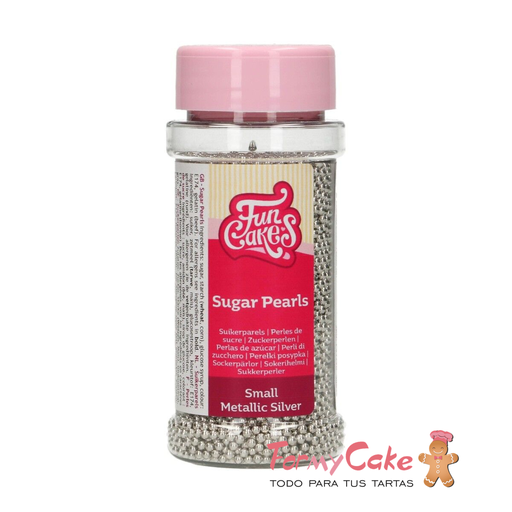 [F51770] Perlas plateadas mini 80gr FUNCAKES