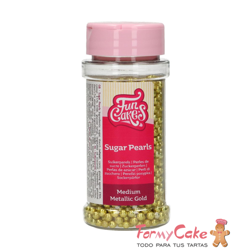 [F51650] Perlas oro metalico 80gr FUNCAKES