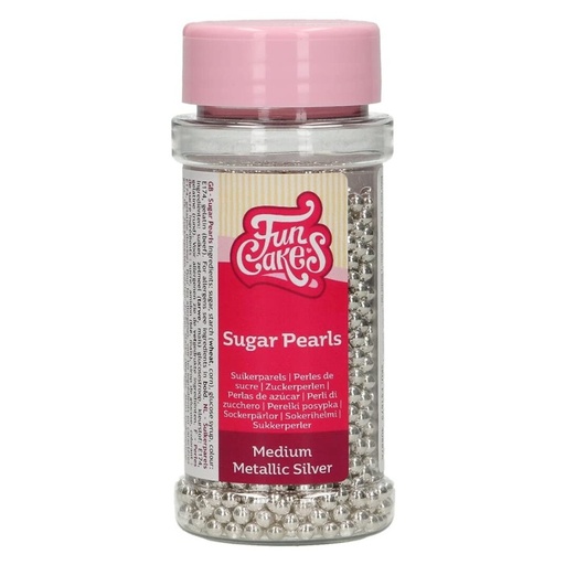 [F51675] Perlas plateadas 80gr FUNCAKES