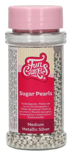 [F51675] Perlas plateadas 80gr FUNCAKES