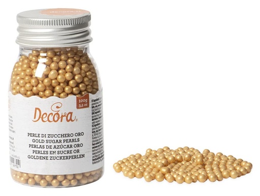 [2081111] Perlas doradas 100gr DECORA