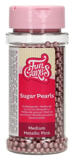 [F51665] Perlas rosas metalizadas 80gr FUNCAKES