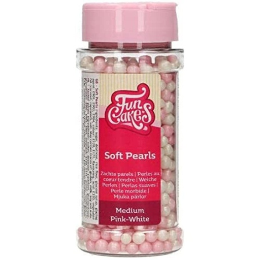 [F52920] Perlas blandas rosa/blanco 60gr FUNCAKES