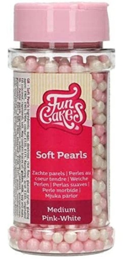 [F52920] Perlas blandas rosa/blanco 60gr FUNCAKES