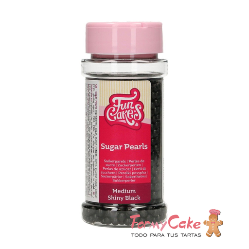 [F51680] Perlas negras brillantes 80gr FUNCAKES