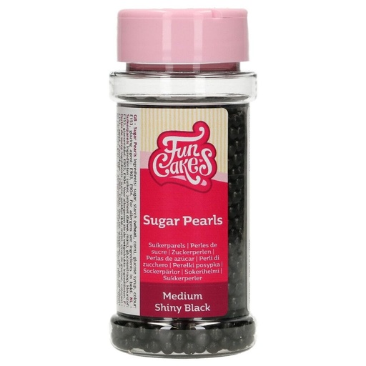 [F51680] Perlas negras brillantes comestibles 80gr FUNCAKES