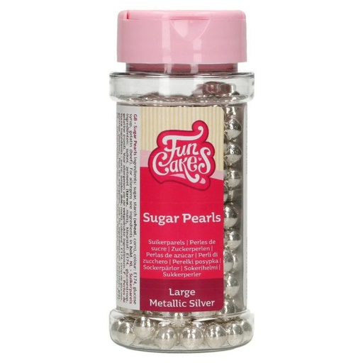 [F51765] Perlas plateadas maxi 80gr FUNCAKES