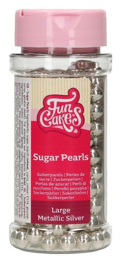 [F51765] Perlas plateadas maxi 80gr FUNCAKES