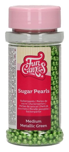 [F51660] Perlas verdes metalizadas 80gr FUNCAKES