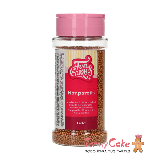 [F51985] Nonpareils dorado oscuro 80gr FUNCAKES