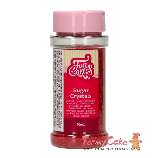 [F52140] Cristales de azucar rojo 80gr FUNCAKES