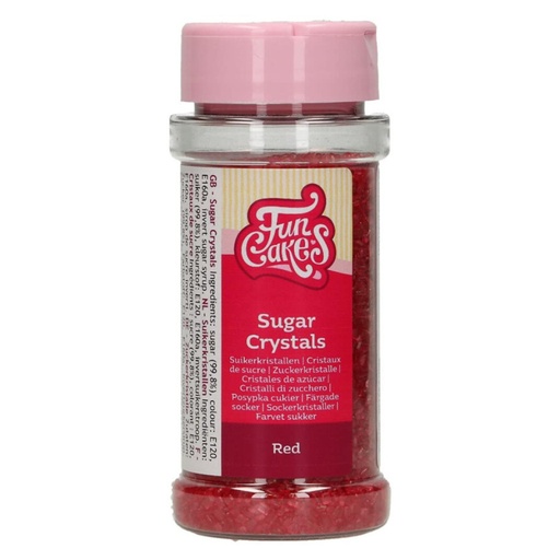 [F52140] Cristales de azucar rojo 80gr FUNCAKES