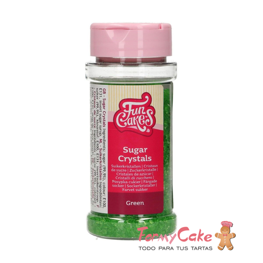 [F53020] Cristales de azucar verde 80gr FUNCAKES