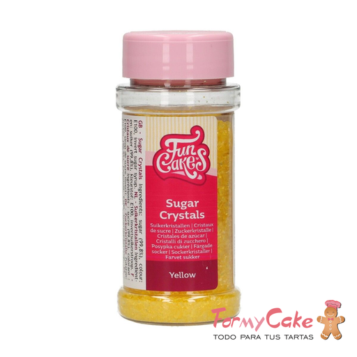 [F52125] Cristales de azucar amarillo 80gr FUNCAKES