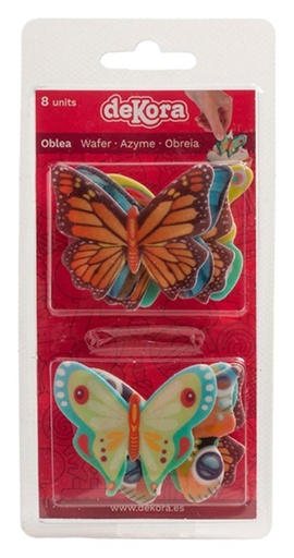 [166014] Kit de mariposas de oblea 8ud DEKORA