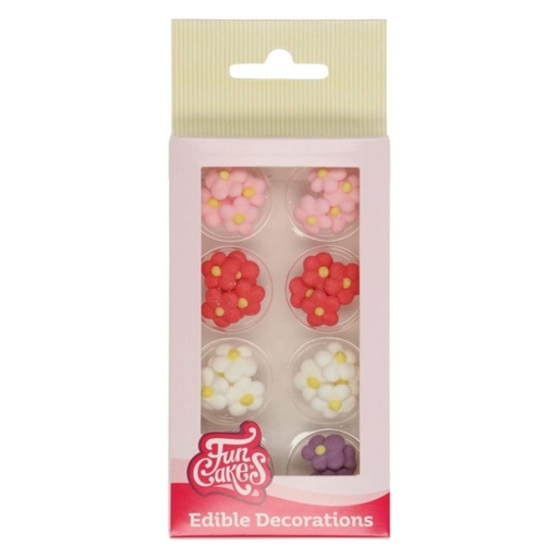 [F50170] Set decoraciones de azúcar pequeñas flores, 32ud. FUNCAKES