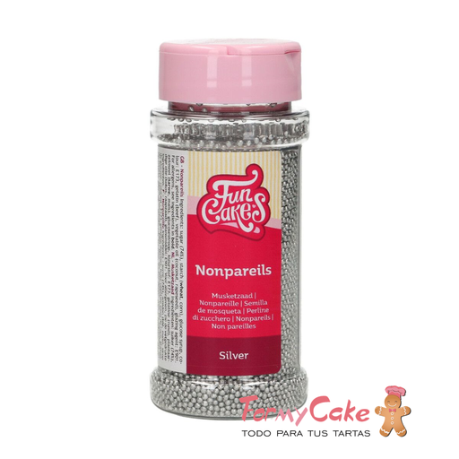 [F51600] Nonpareils plata 80gr FUNCAKES