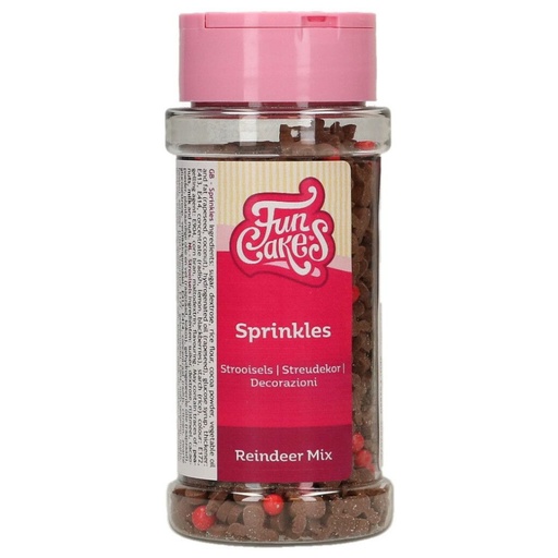 [F52880] Decoración comestible mix renos 55gr FUNCAKES