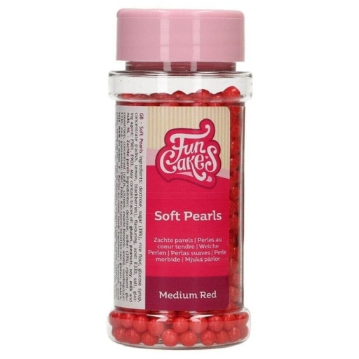 [F51820] Perlas rojas medianas 60gr FUNCAKES