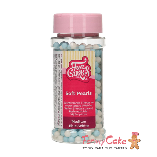 [F52935] Perlas blandas azul/blanco 60gr FUNCAKES