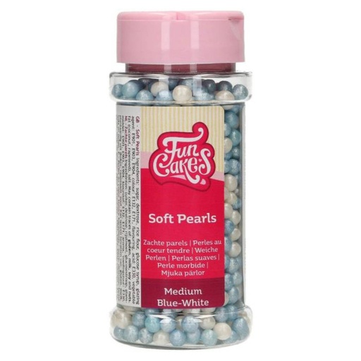 [F52935] Perlas blandas azul/blanco 60gr FUNCAKES