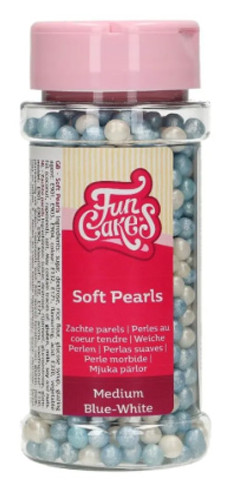 [F52935] Perlas blandas azul/blanco 60gr FUNCAKES