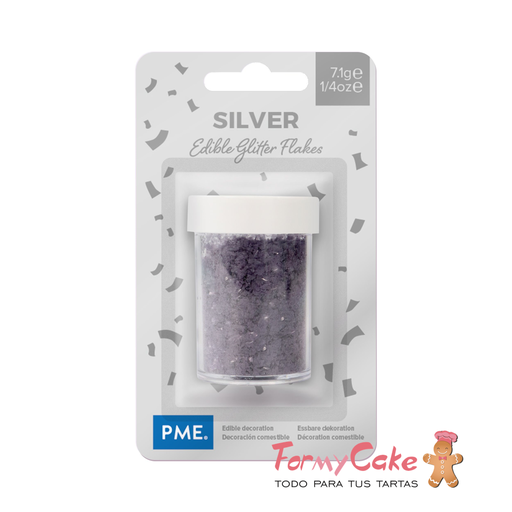 [GF151] Copos purpurina plata oscura 7gr PME