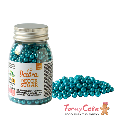 [2081160] Perlas de azucar azul metalizado 100gr DECORA