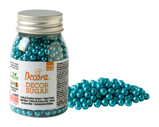 [2081160] Perlas de azucar azul metalizado 100gr DECORA