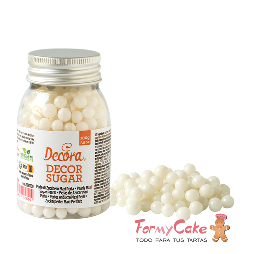 [2081155] Perlas de azucar maxi blanco perla 100gr DECORA