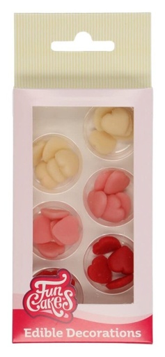 [F50420] Decoraciones de mazapán corazones 30ud. FUNCAKES