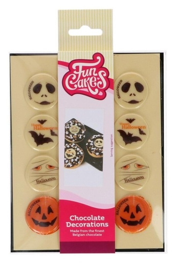 [F50630] Decoraciones chocolate halloween 12ud FUNCAKES