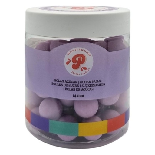 [P100034] Bolas púpura pastel 14mm-150gr Pastry Colours