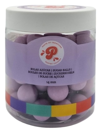 [P100034] Bolas púpura pastel 14mm-150gr pastry COLOURS