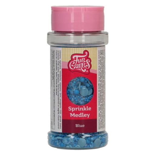 [F53295] Decoración comestible sprinkle medley azul 70g FUNCAKES